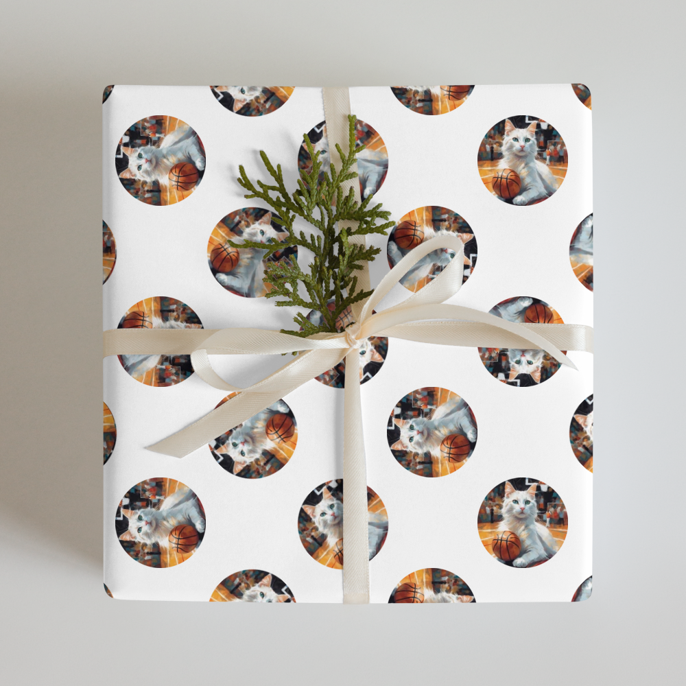 PugMug Custom White Companion Cat Wrapping Paper
