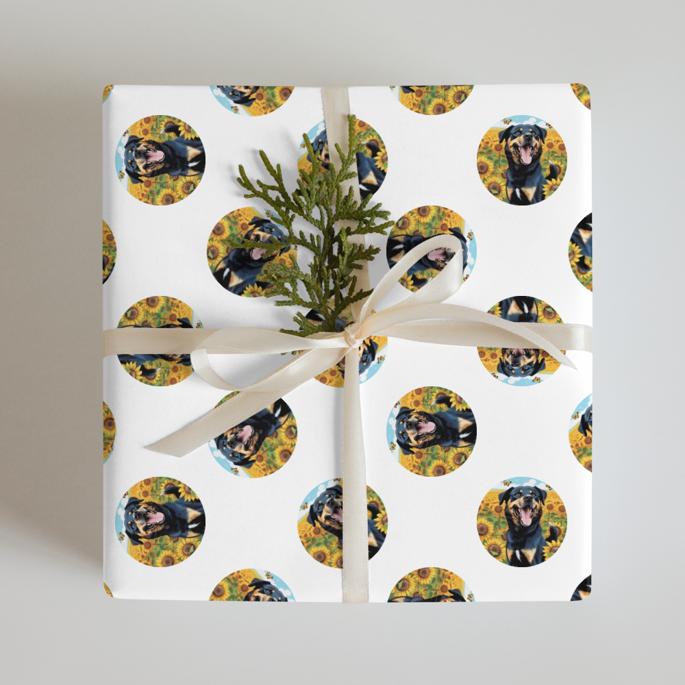 PugMug Custom Blue Wrapping Paper