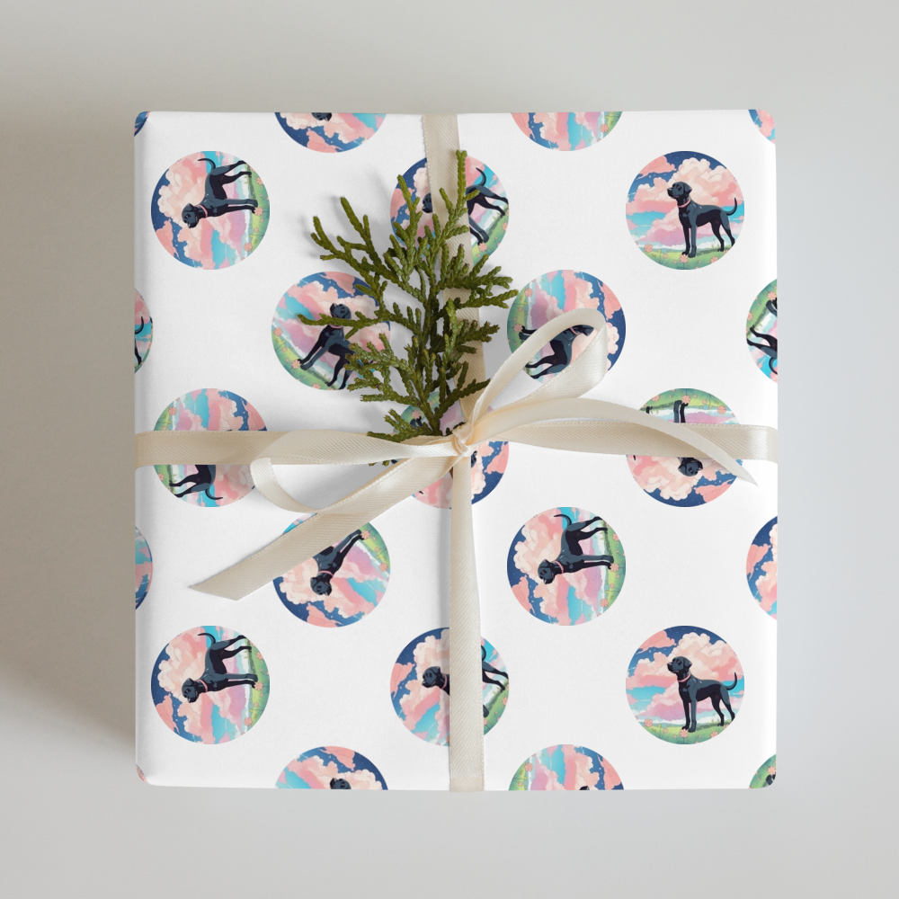 PugMug Custom Black Labrador Retriever Wrapping Paper