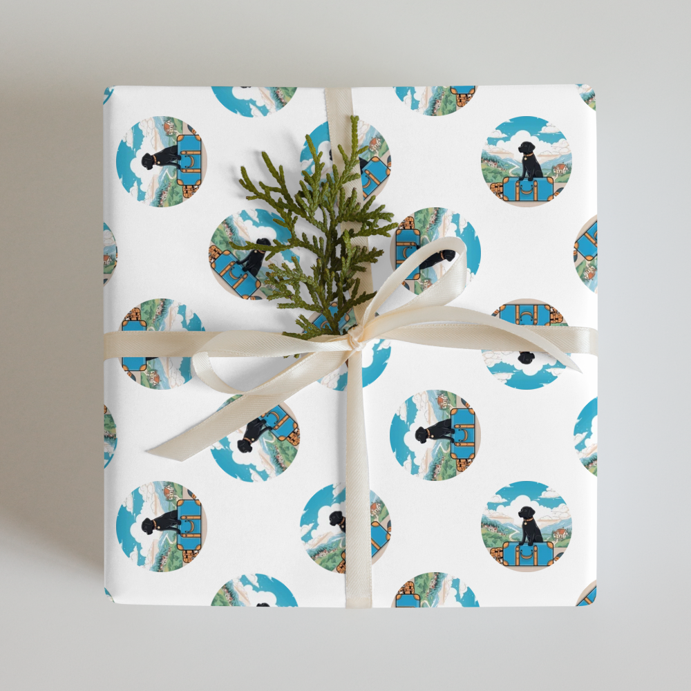PugMug Custom Black Labrador Retriever Wrapping Paper