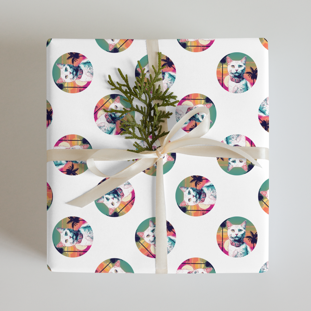 PugMug Custom White Companion Cat Wrapping Paper