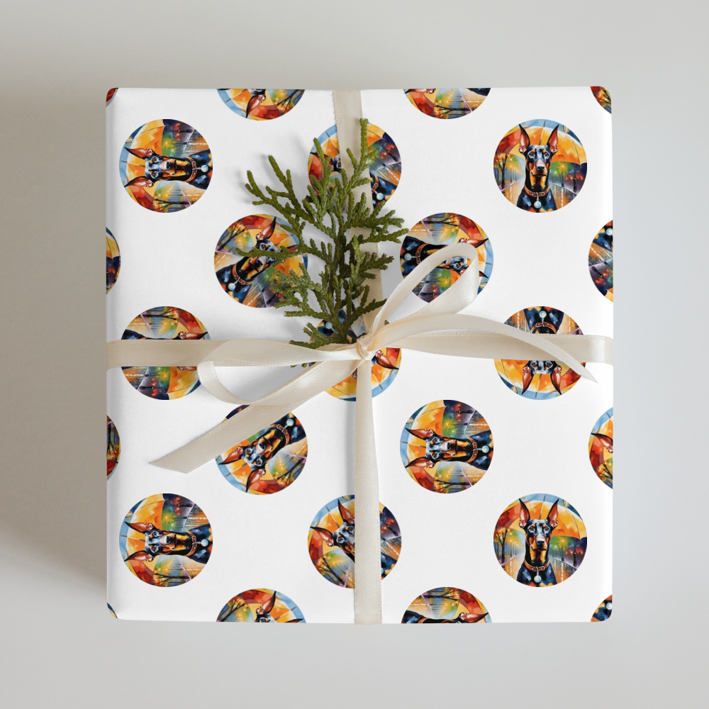 PugMug Custom Doberman Pinscher Wrapping Paper