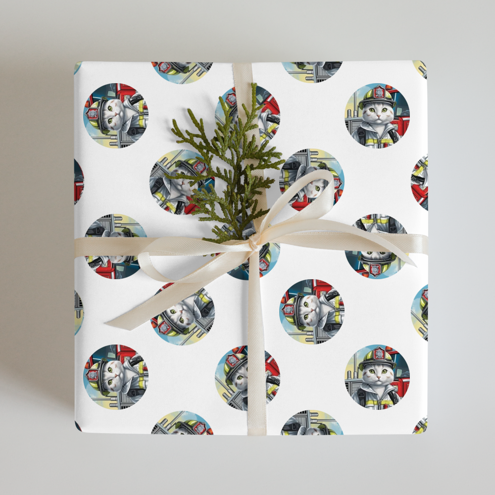 PugMug Custom White Companion Cat Wrapping Paper