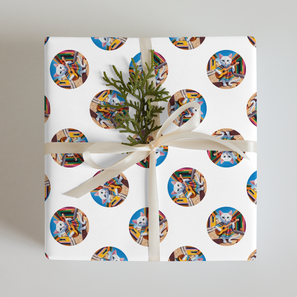 PugMug Custom White Exotic Cat Wrapping Paper