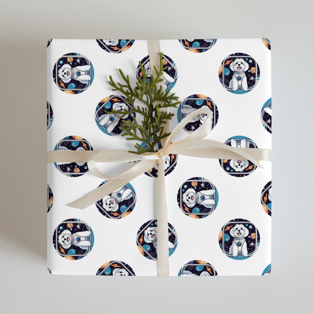 PugMug Custom White Havanese Dog Wrapping Paper
