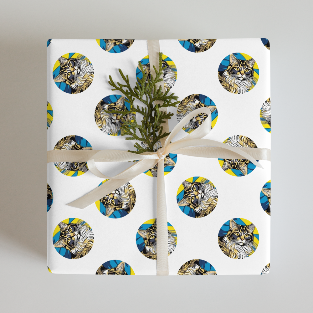 PugMug Custom Tabby Ragdoll Cat Wrapping Paper