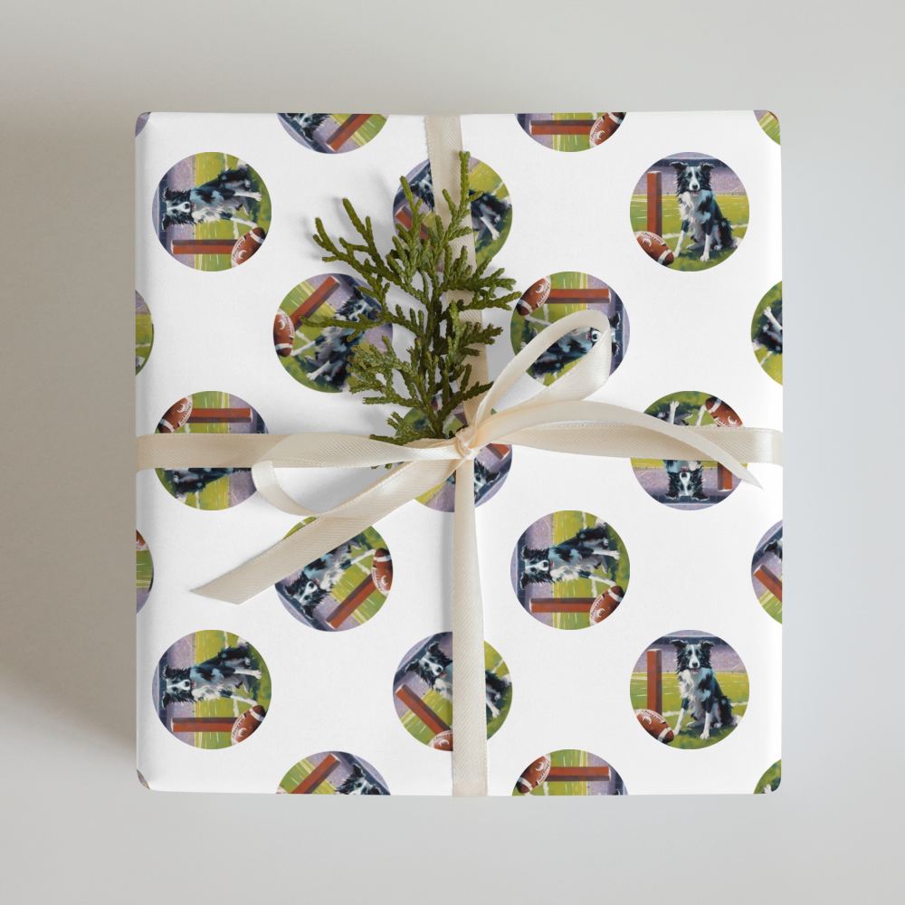 PugMug Custom Border Collie Wrapping Paper