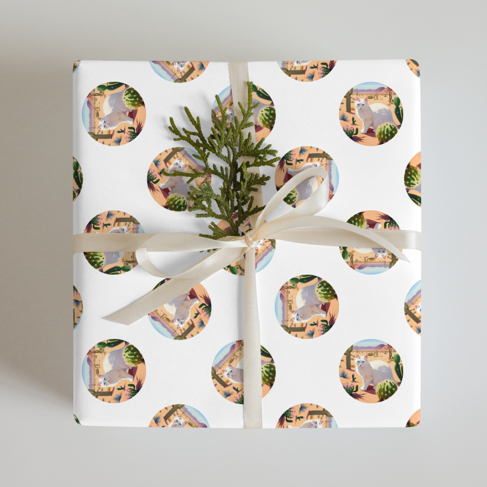 PugMug Custom White Companion Cat Wrapping Paper