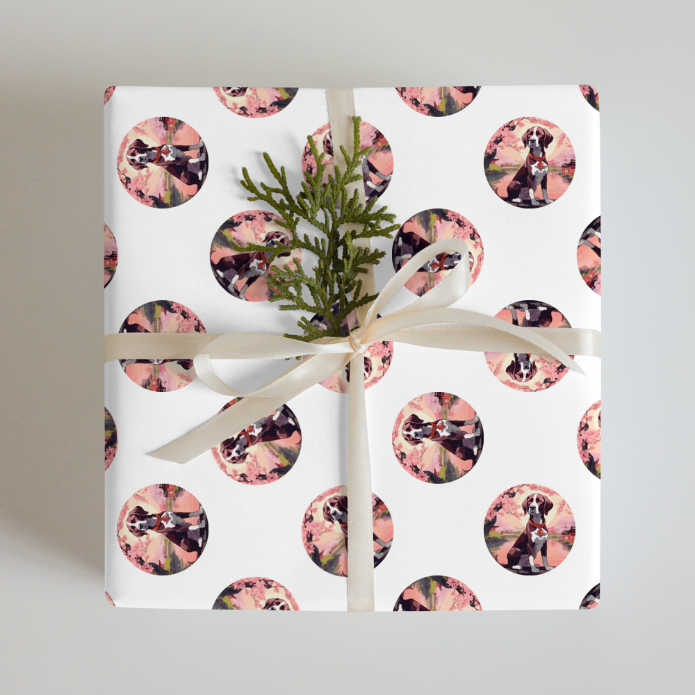PugMug Custom Pointer Dog Wrapping Paper