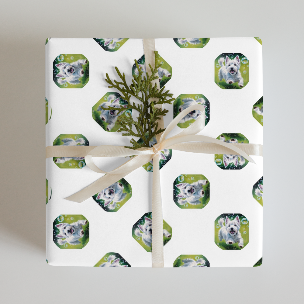 PugMug Custom West Highland White Terrier Wrapping Paper