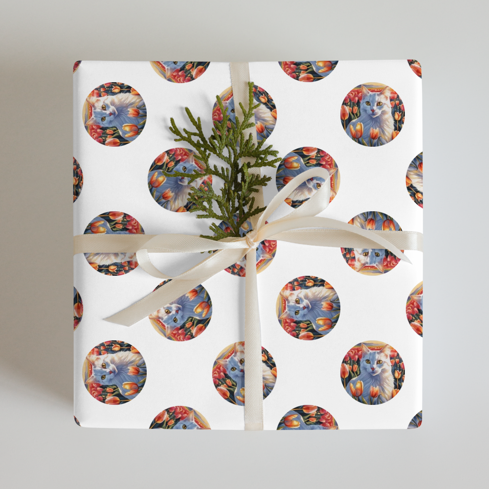 PugMug Custom White Companion Cat Wrapping Paper