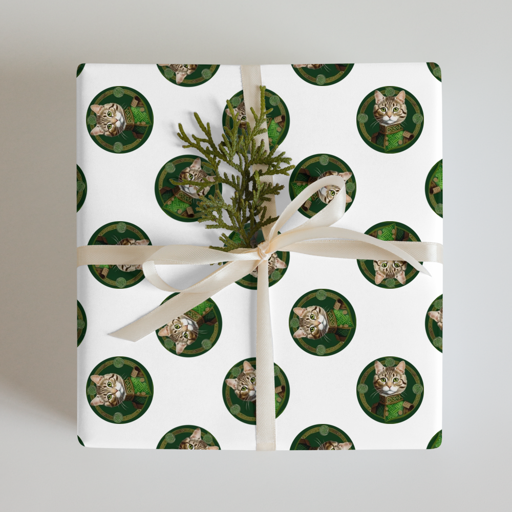 PugMug Custom Tabby Scottish Fold Cat Wrapping Paper