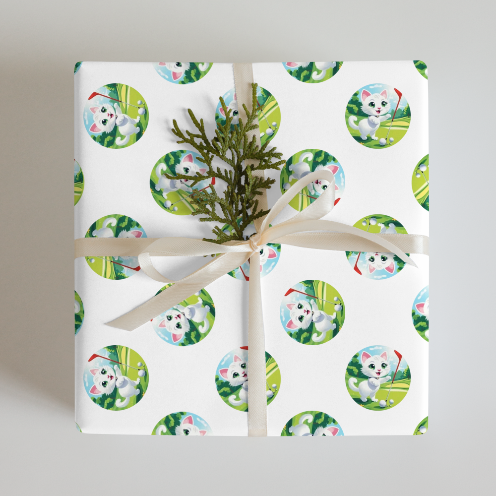 PugMug Custom White Companion Cat Wrapping Paper