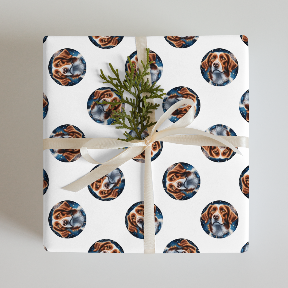 PugMug Custom Brittany Dog Wrapping Paper
