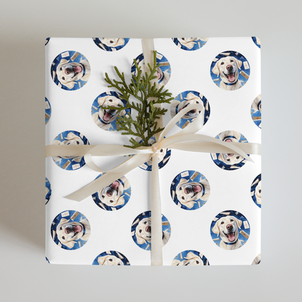 PugMug Custom White Labrador Retriever Wrapping Paper