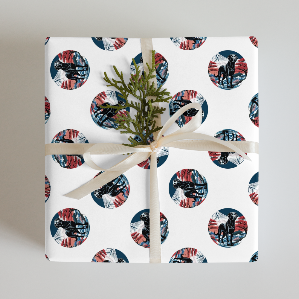 PugMug Custom Black Labrador Retriever Wrapping Paper