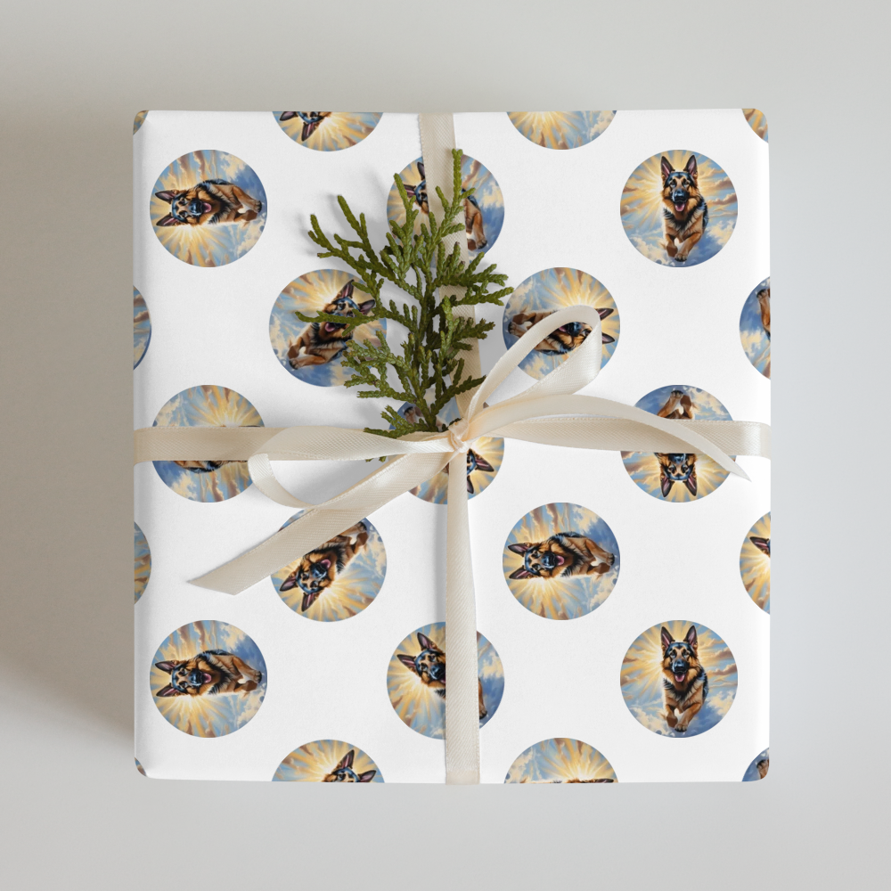 PugMug Custom German Shepherd Dog Wrapping Paper