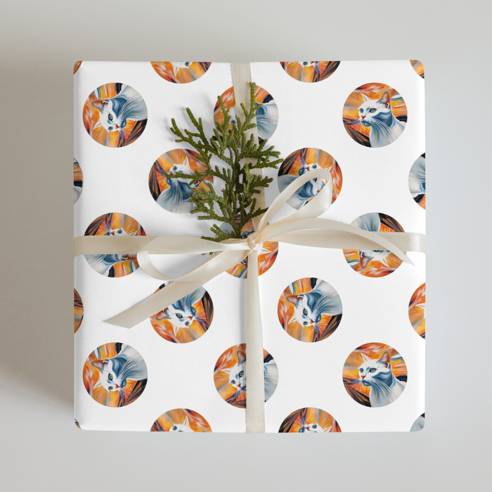 PugMug Custom White Companion Cat Wrapping Paper