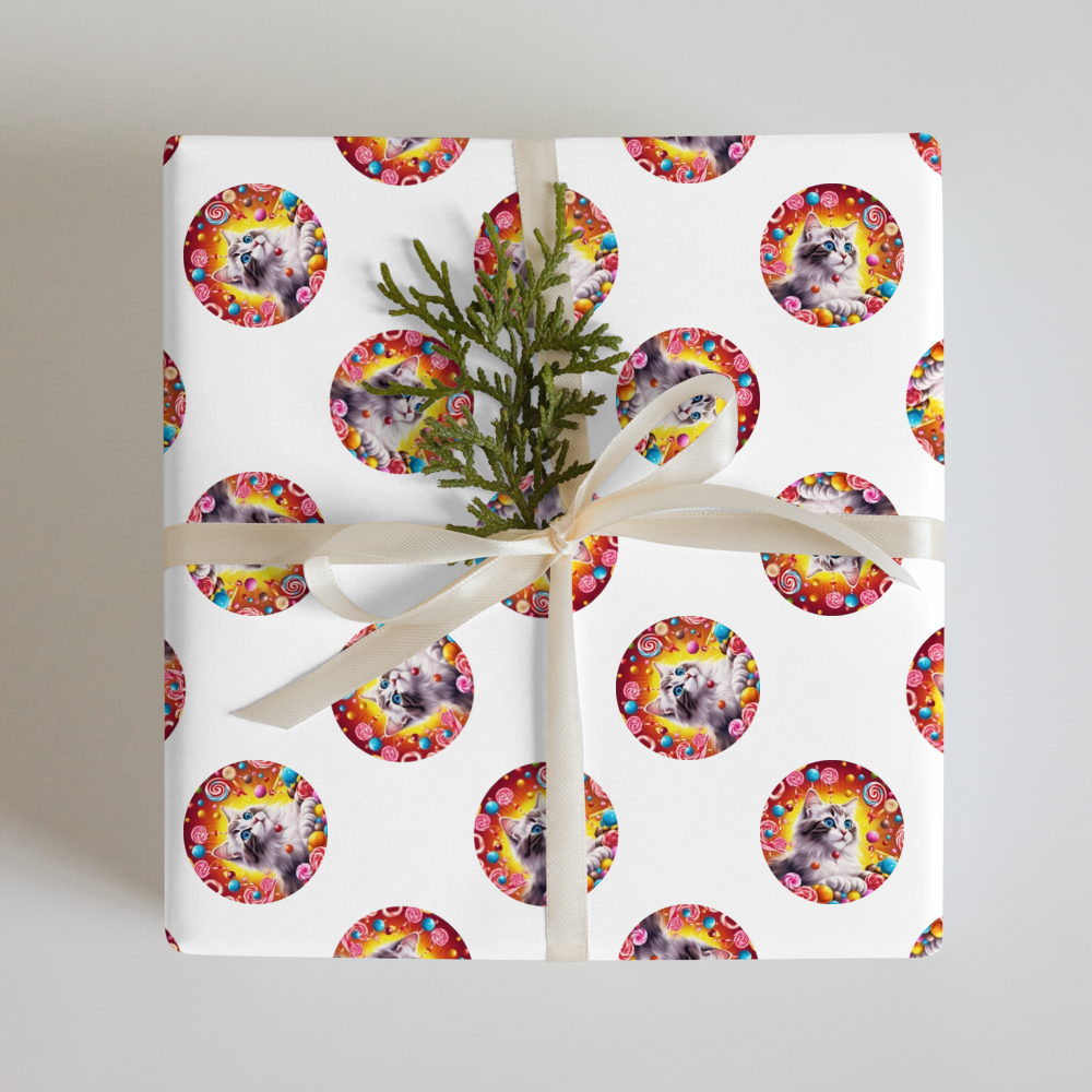 PugMug Custom Tabby Ragdoll Cat Wrapping Paper