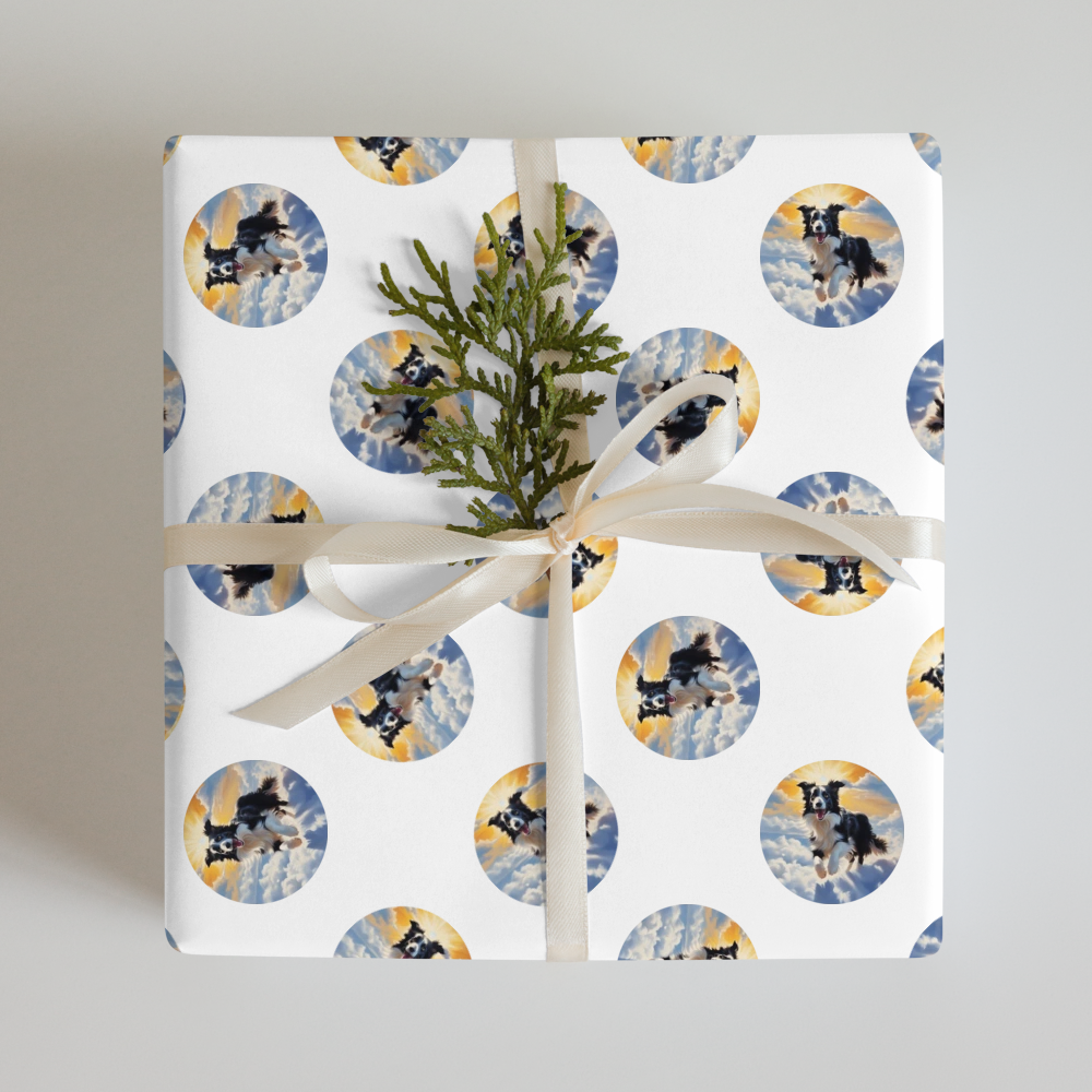 PugMug Custom Border Collie Wrapping Paper