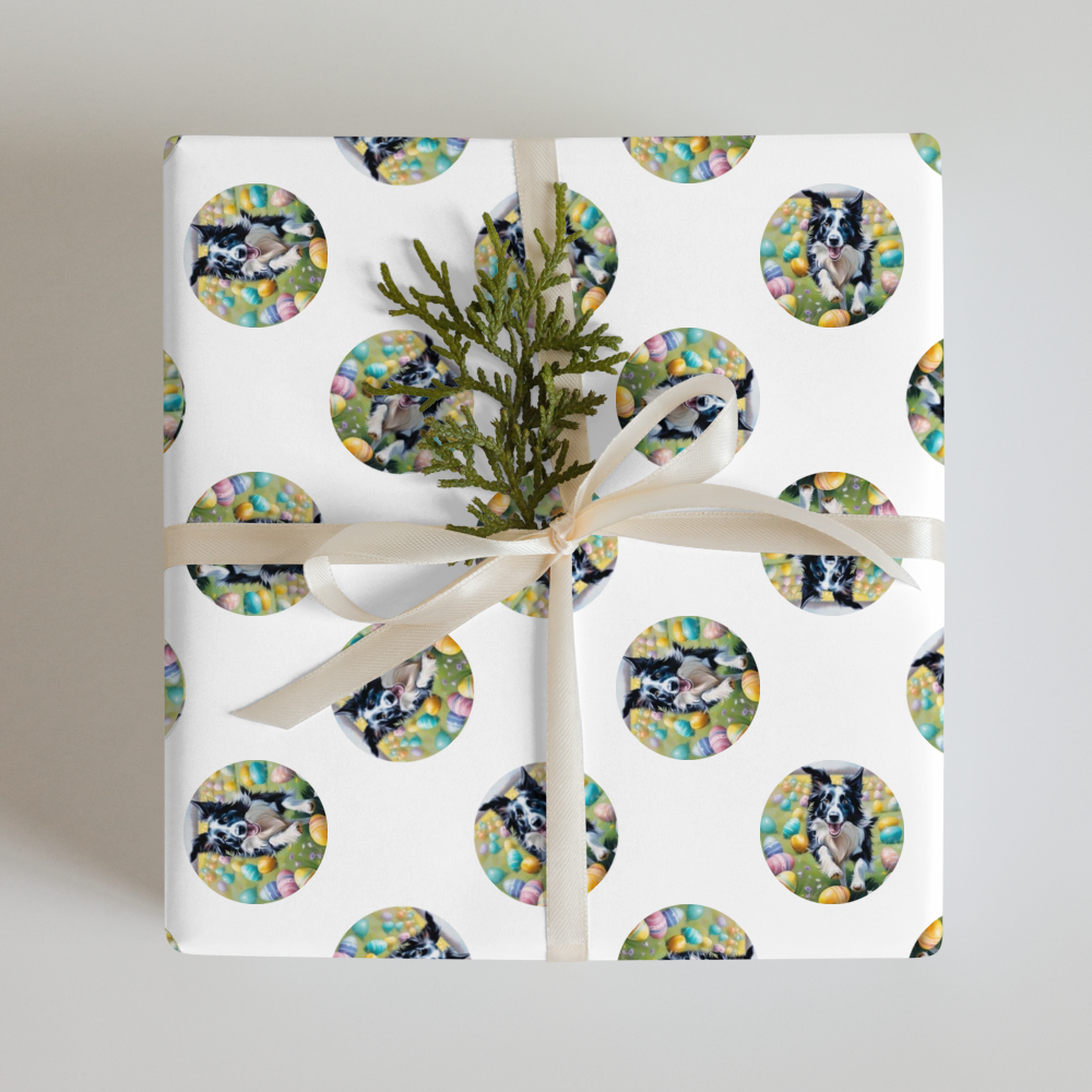 PugMug Custom Border Collie Wrapping Paper