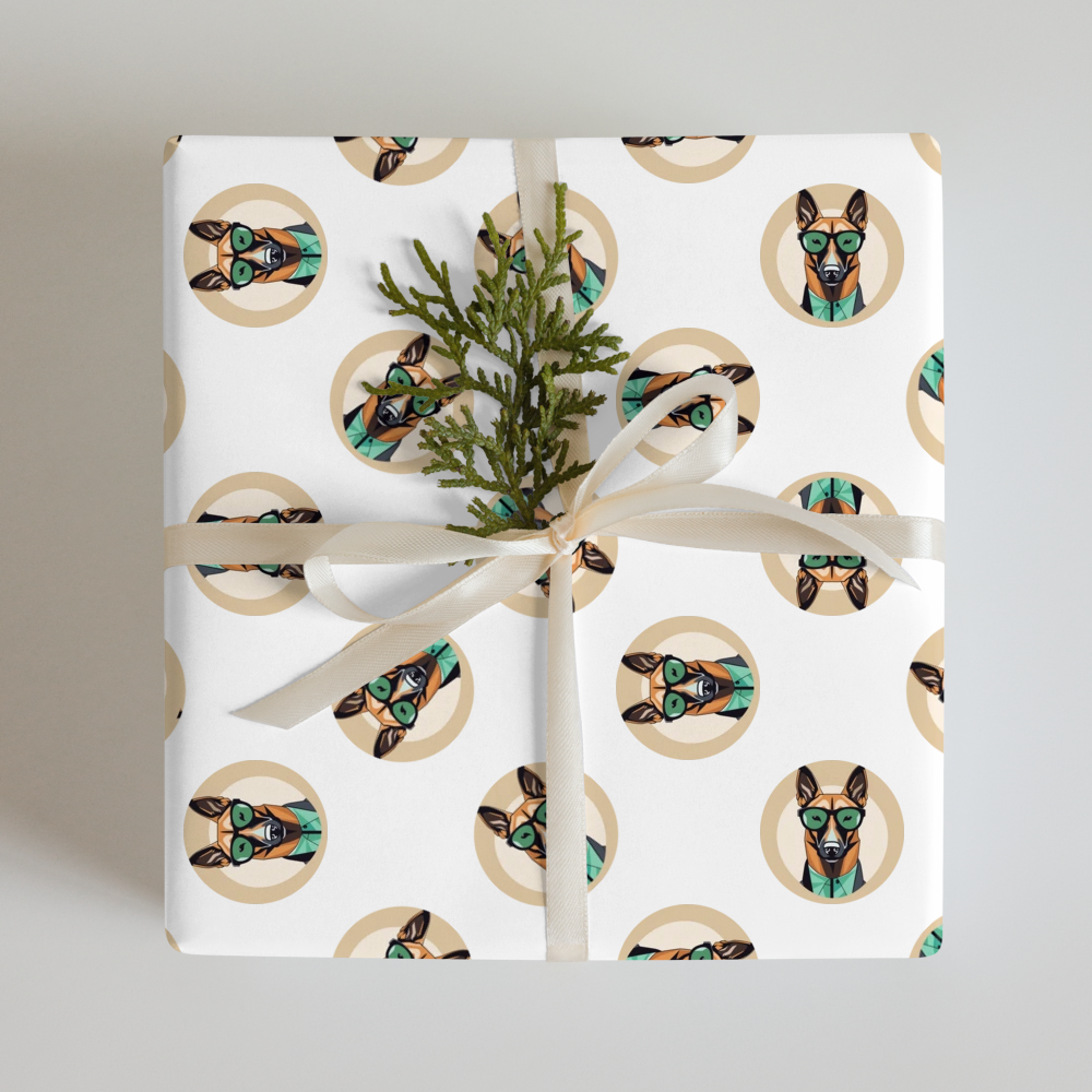 PugMug Custom Belgian Malinois Wrapping Paper