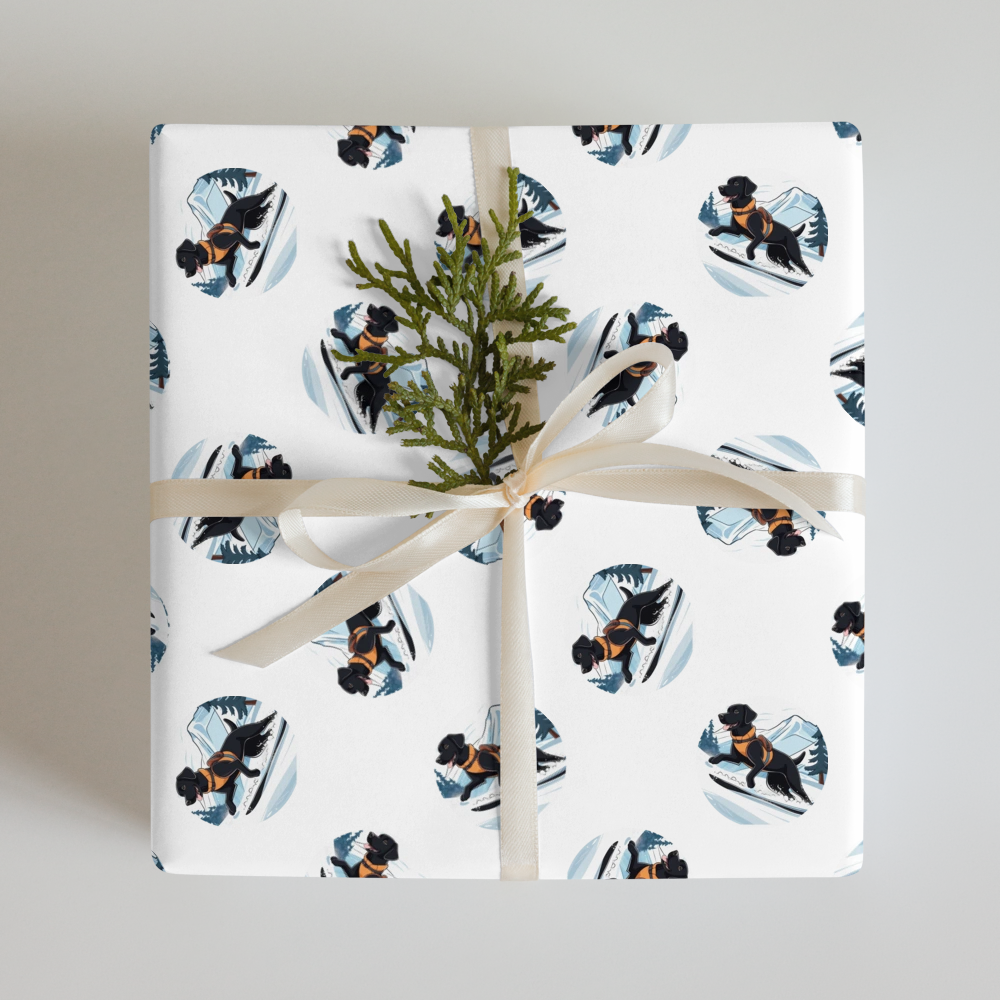 PugMug Custom Black Labrador Retriever Wrapping Paper