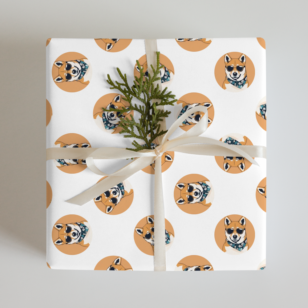 PugMug Custom Shiba Inu Wrapping Paper