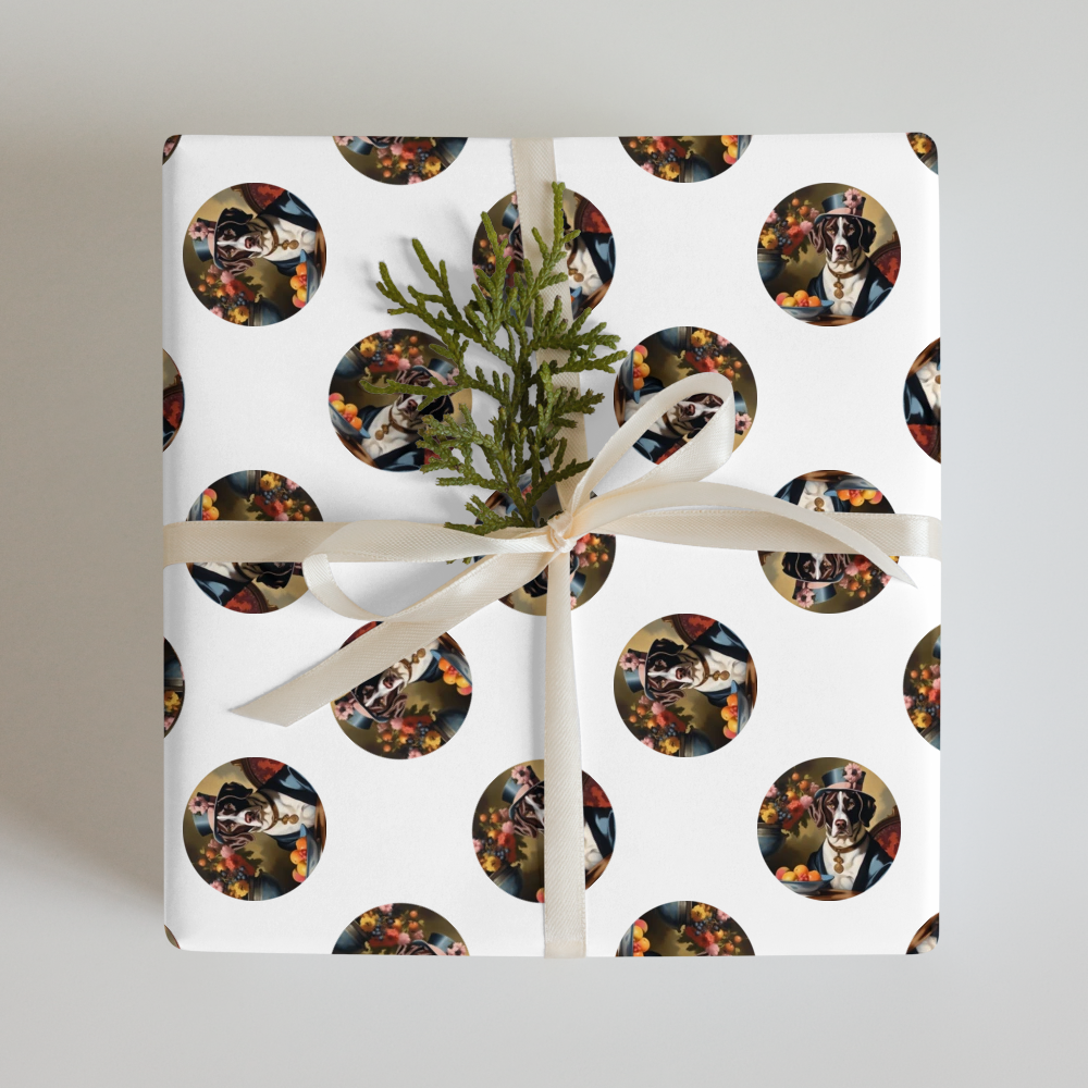 PugMug Custom Pointer Dog Wrapping Paper