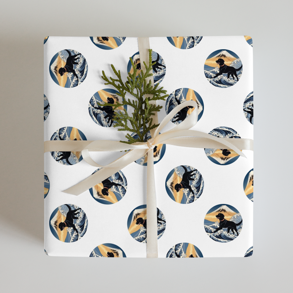 PugMug Custom Black Labrador Retriever Wrapping Paper