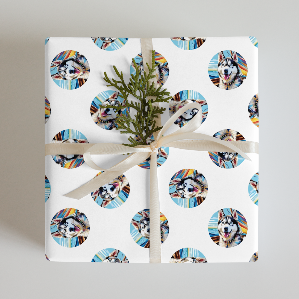 PugMug Custom Siberian Husky Wrapping Paper