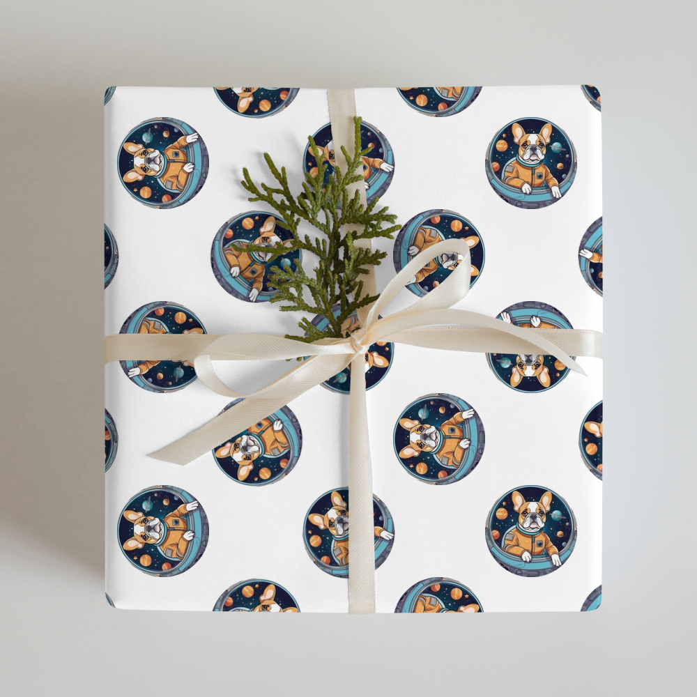 PugMug Custom Tan French Bulldog Wrapping Paper