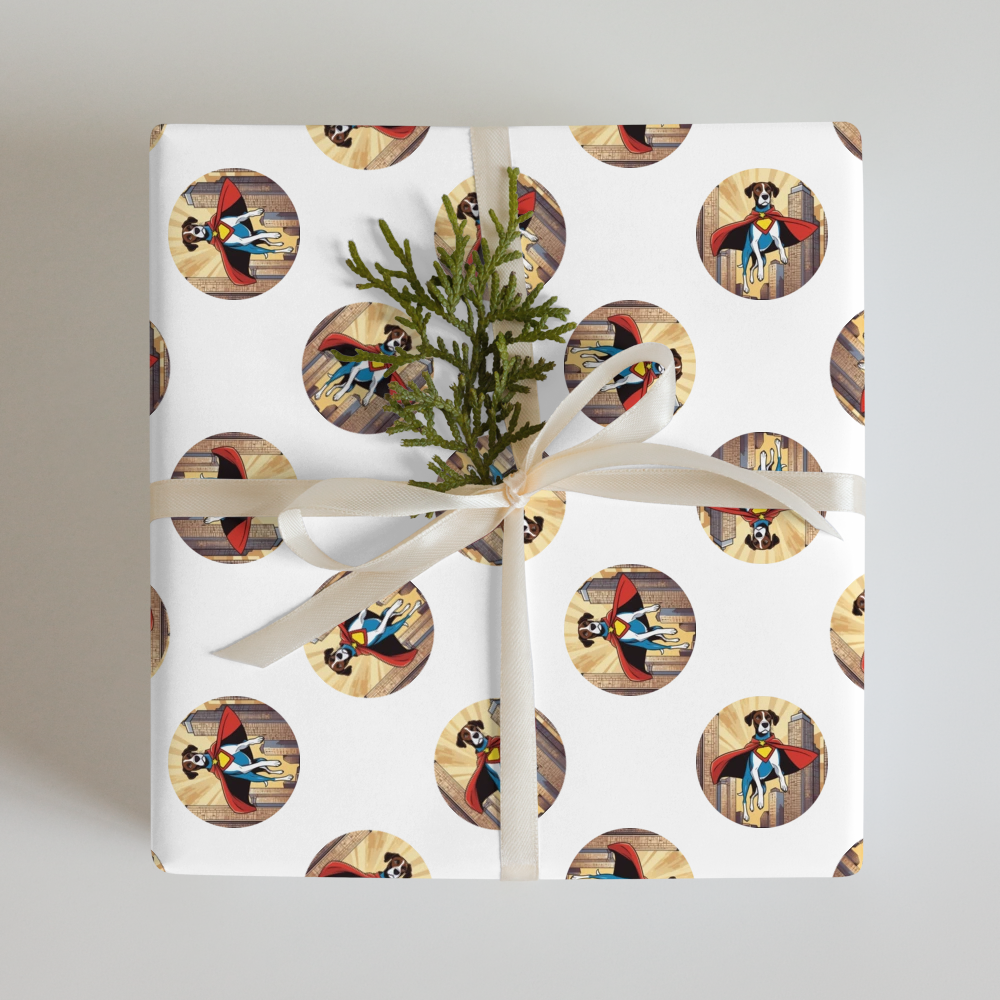 PugMug Custom Pointer Dog Wrapping Paper
