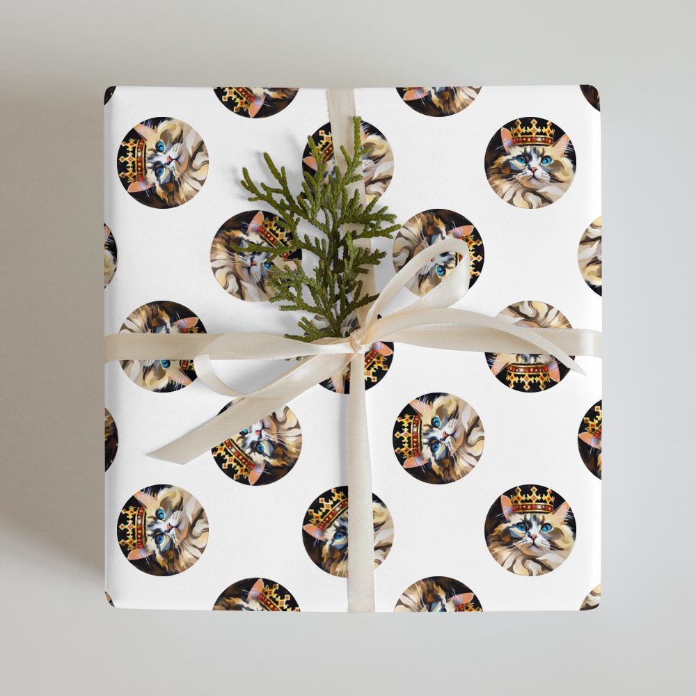 PugMug Custom Tabby Ragdoll Cat Wrapping Paper