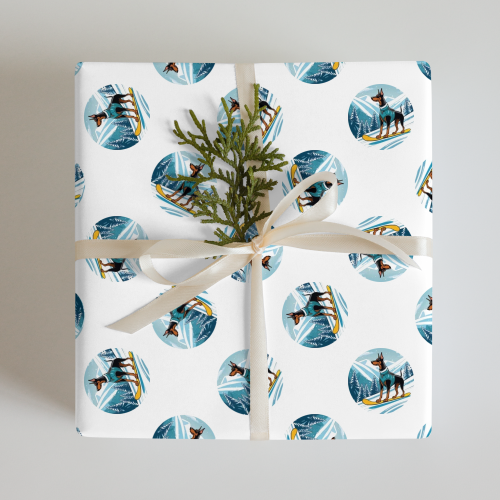 PugMug Custom Doberman Pinscher Wrapping Paper