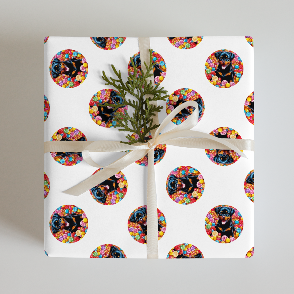 PugMug Custom Rottweiler Wrapping Paper