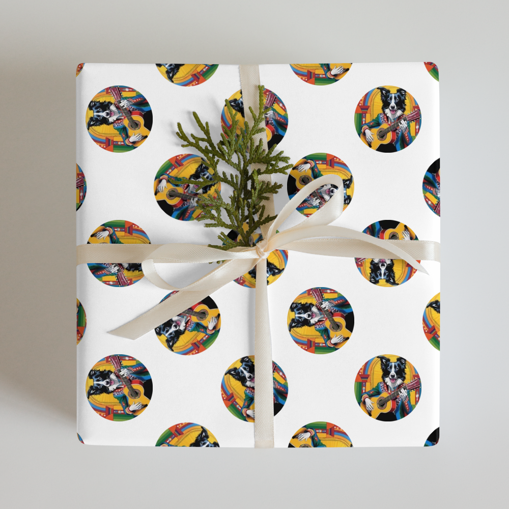 PugMug Custom Border Collie Wrapping Paper