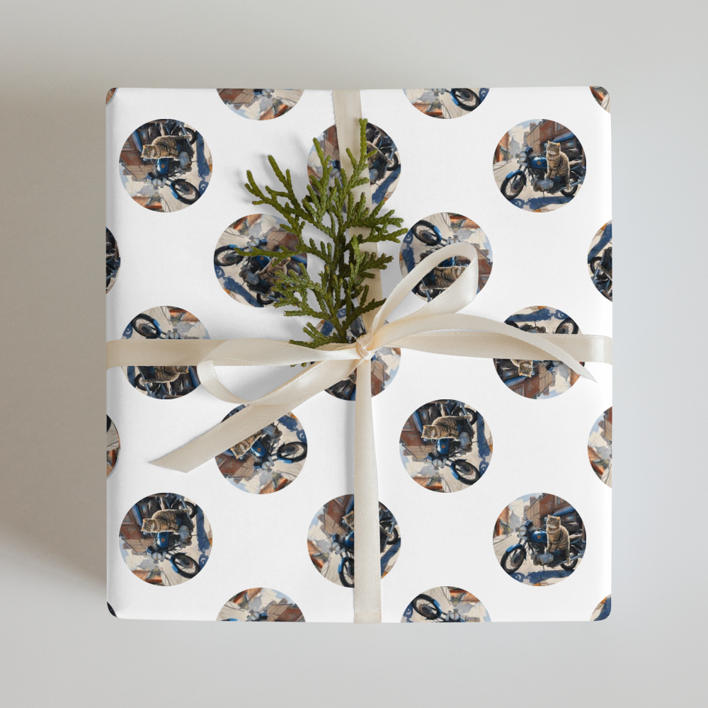 PugMug Custom Tabby Scottish Fold Cat Wrapping Paper