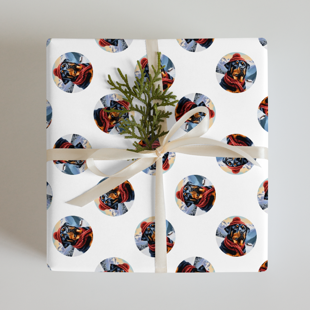 PugMug Custom Rottweiler Wrapping Paper