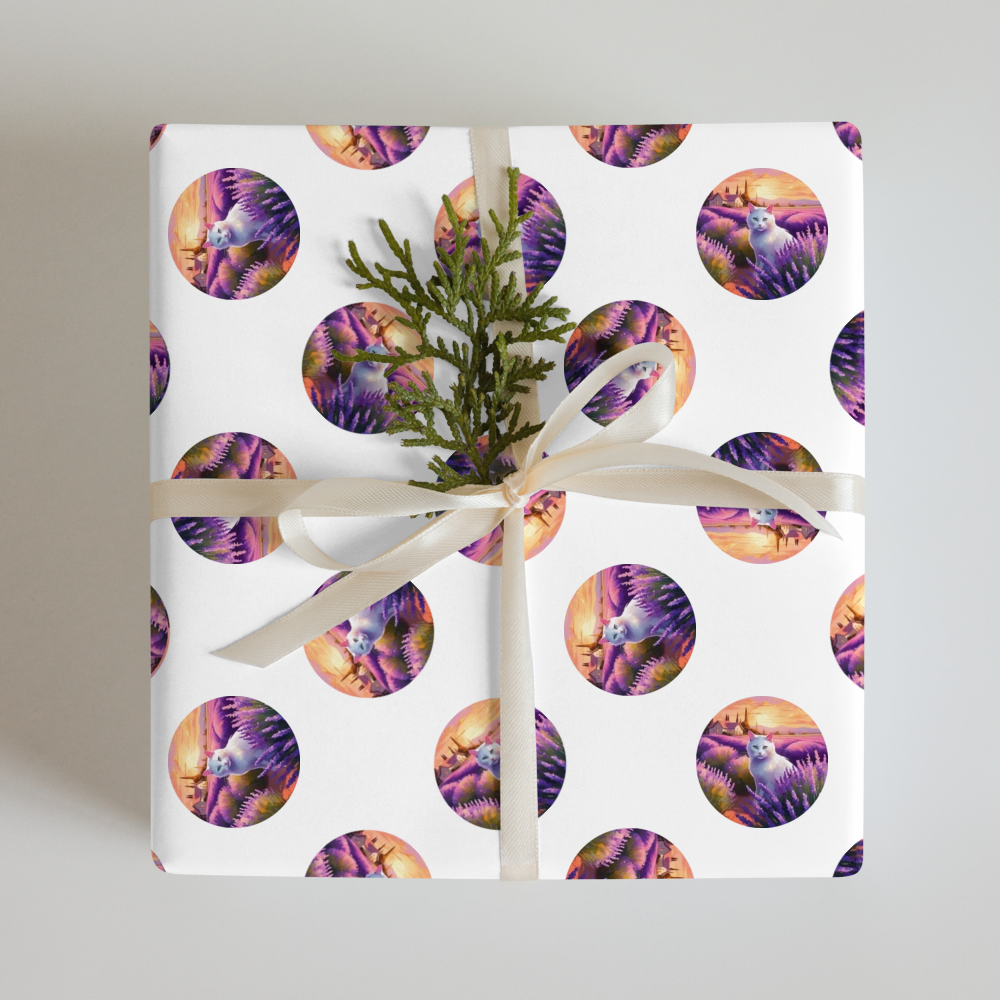 PugMug Custom White Companion Cat Wrapping Paper