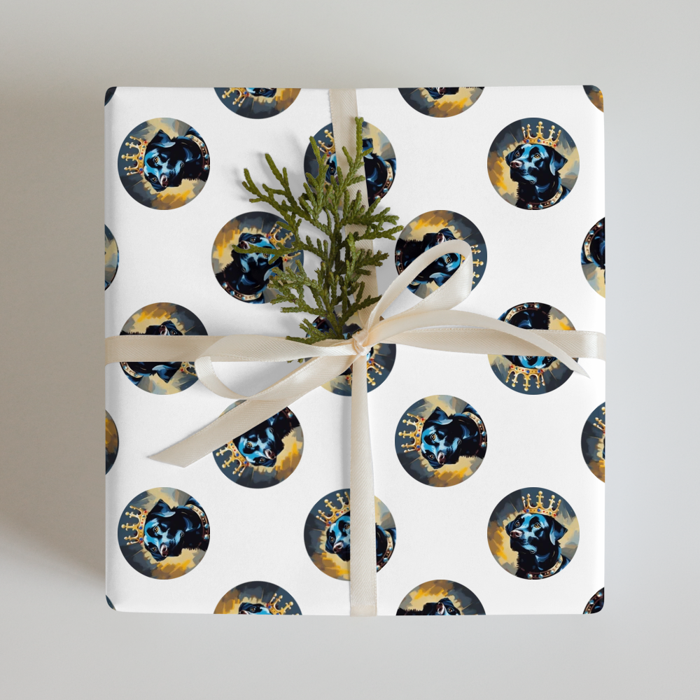 PugMug Custom Black Labrador Retriever Wrapping Paper