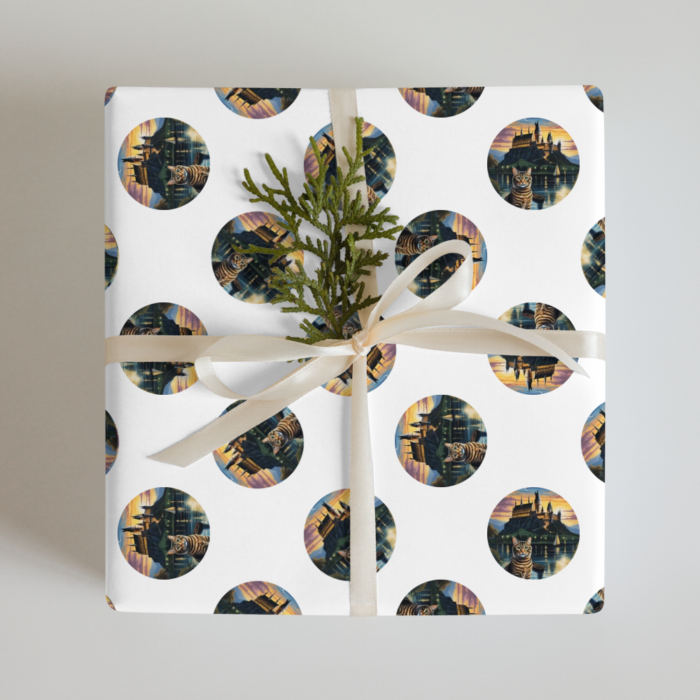 PugMug Custom Tabby Companion Cat Wrapping Paper