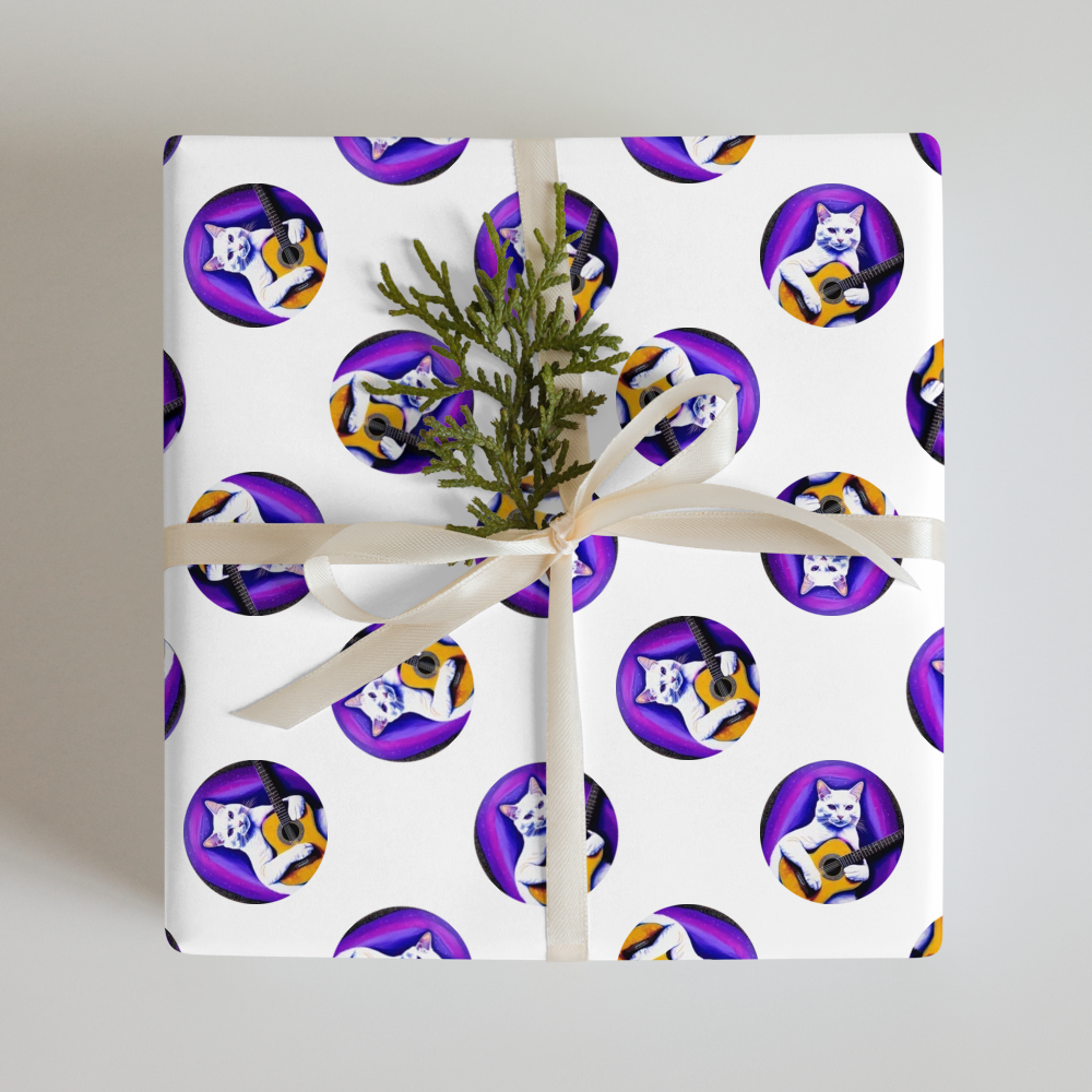 PugMug Custom White Companion Cat Wrapping Paper