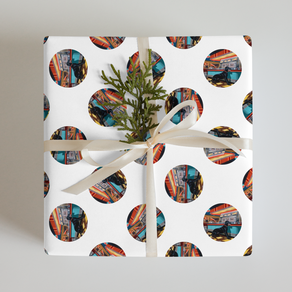 PugMug Custom Black Labrador Retriever Wrapping Paper