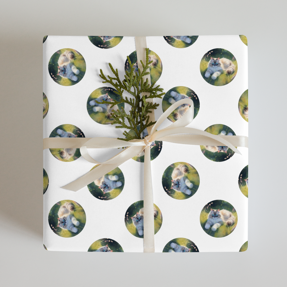 PugMug Custom Tabby Ragdoll Cat Wrapping Paper