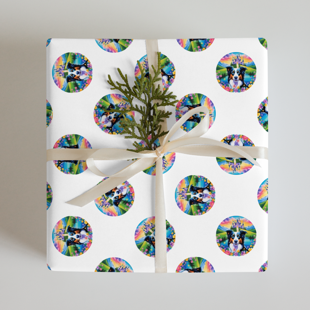 PugMug Custom Border Collie Wrapping Paper