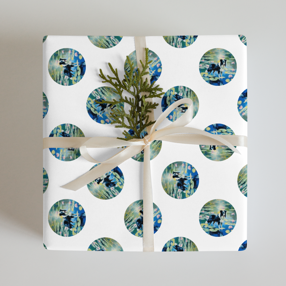 PugMug Custom Border Collie Wrapping Paper