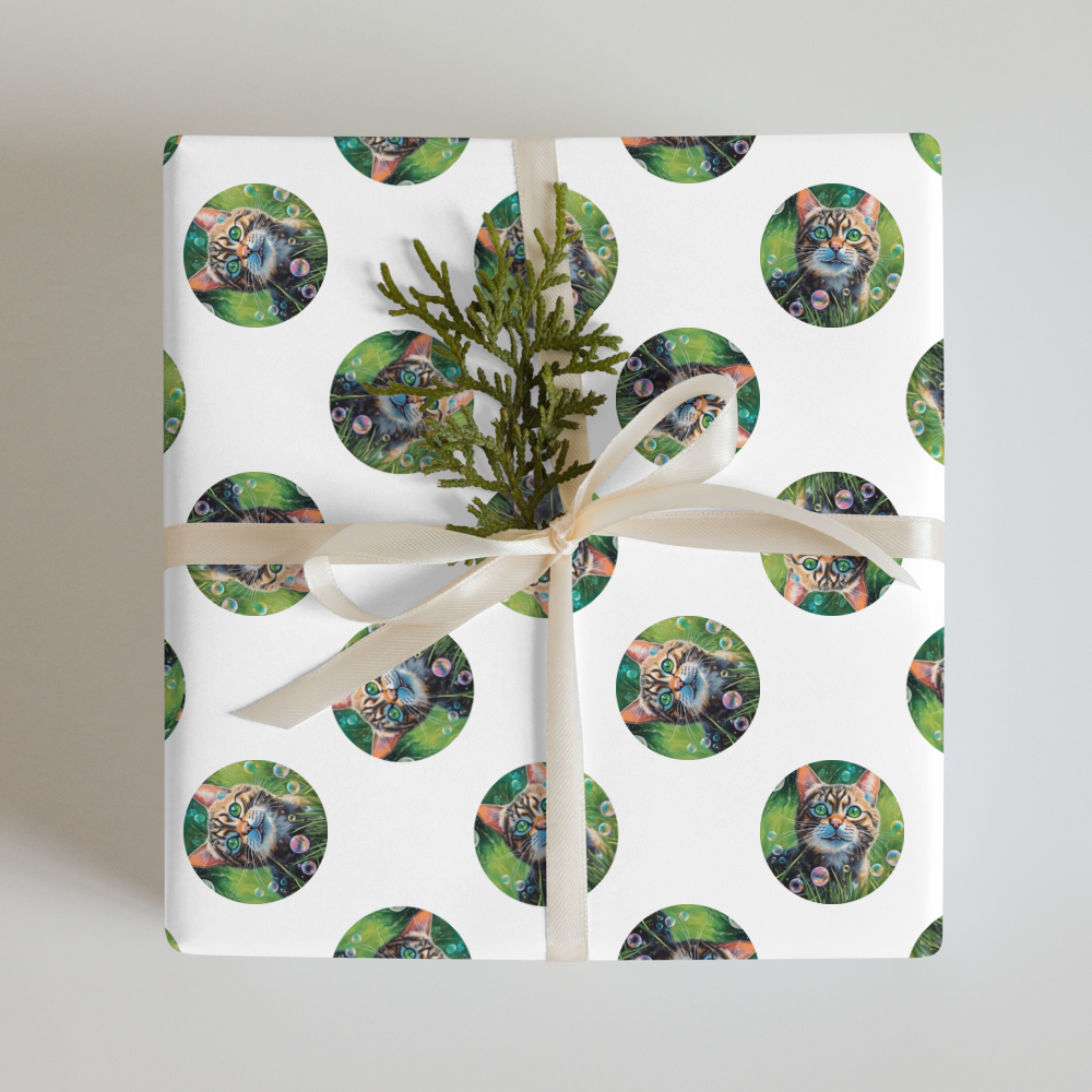 PugMug Custom Tabby Exotic Cat Wrapping Paper