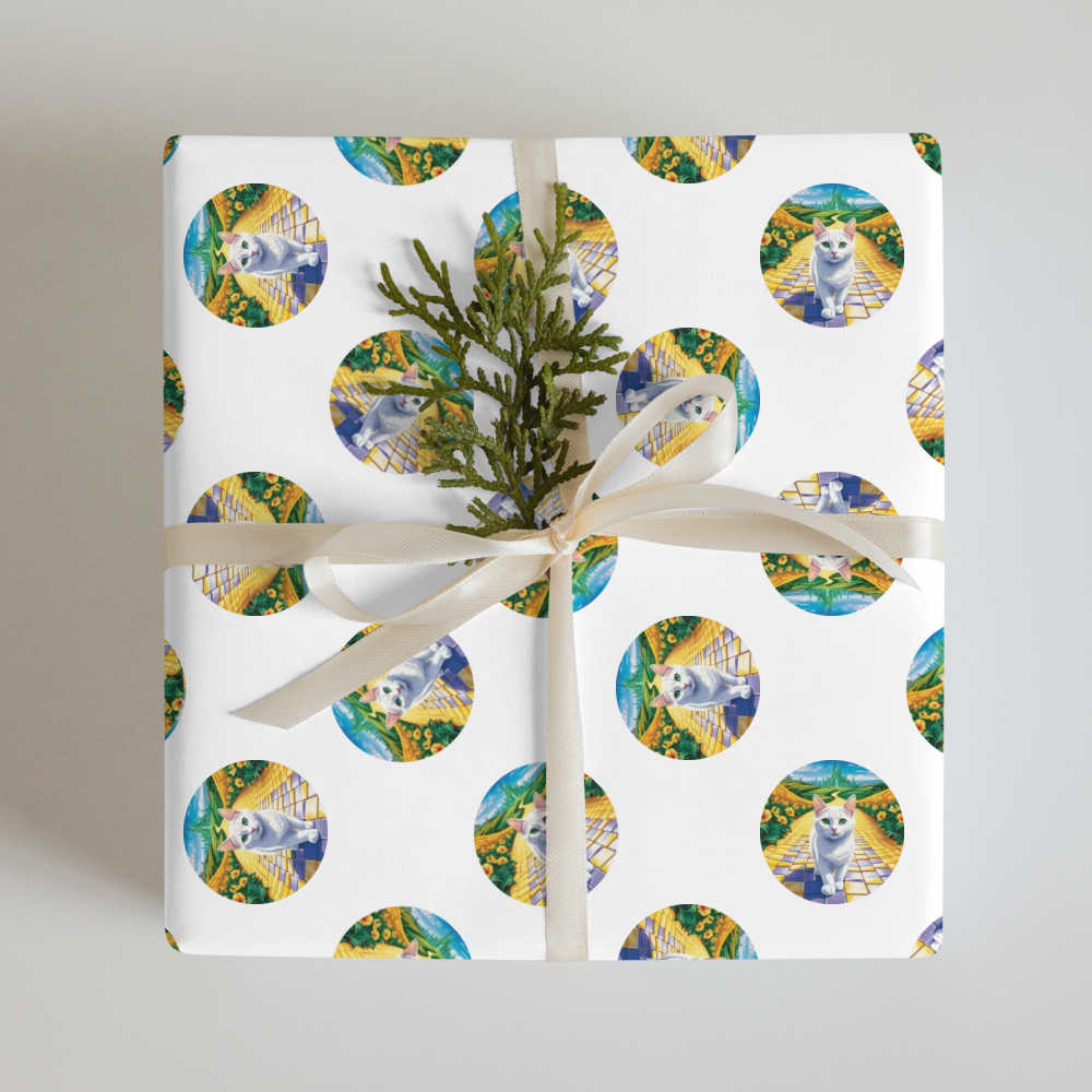 PugMug Custom White Companion Cat Wrapping Paper