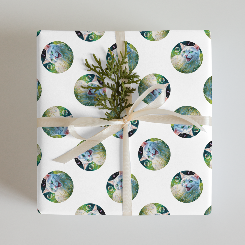 PugMug Custom White Exotic Cat Wrapping Paper